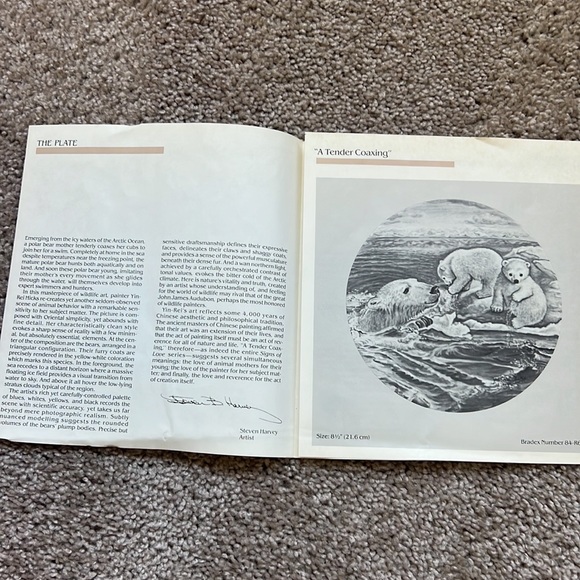 Vintage Edwin M Knowles China Co “A Tender Coaxing” plate 8.5 inches - Picture 5 of 6